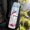 1PC Grandma Vintage Floral Wreath Art 750ml Color Plastic Sports Water Bottle Leakproof Flip Straw Lid Suitable for Sports Office Home Use
