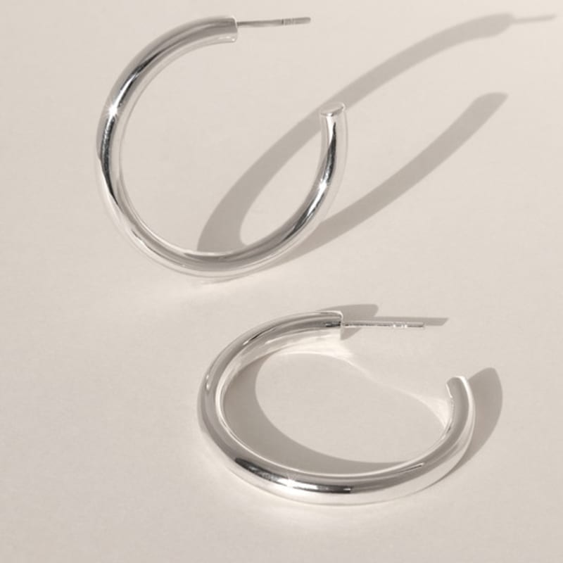 Another Layer Callie Hoop Earring (silver925)(2color)