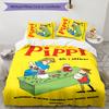 Pippi Dlouhá punčocha 3dílná povlaková souprava na peřinu Uzavírání Zahrnuje 1 povlak na peřinu & 2 povlaky na polštář pro všechna roční období Ložnice Domácí Dekorace Koleje