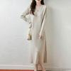 Women Sweater Dress 100% Wool MODERN NEW SAGA O-neck Knit Long Pullover Winter Jumpers Wool Long Dress Female