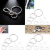 Metal Keychain Rings With Double Loop Nickel Finish For Key Holder Collection