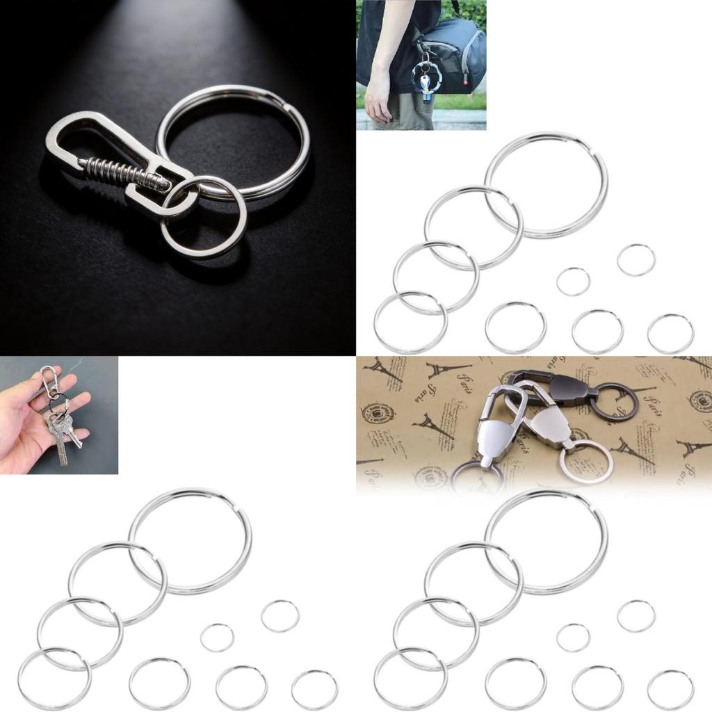 Metal Keychain Rings With Double Loop Nickel Finish For Key Holder Collection