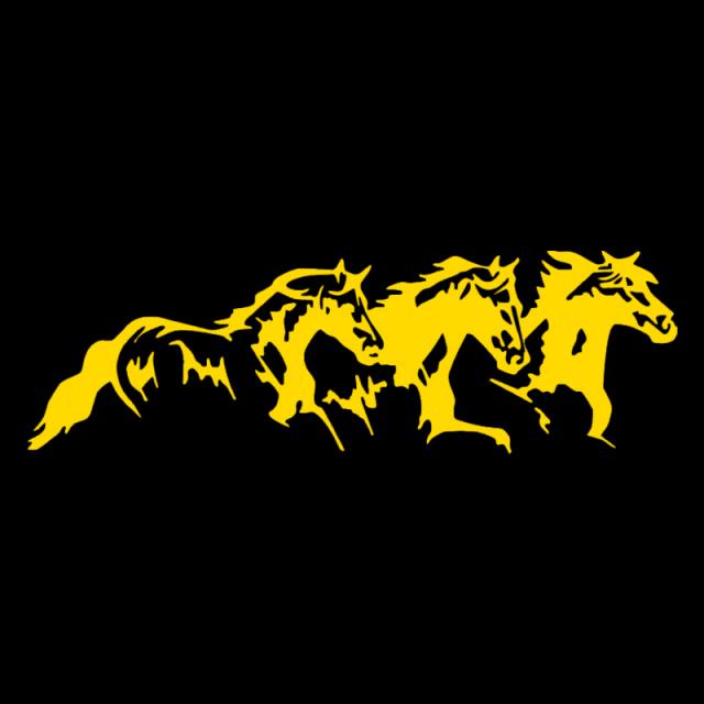 Ck3386 #Running Horses Vinyl Car Sticker Waterproof Cool Waterproof Removable Decal Self -Adhesive Car Auto Stickers