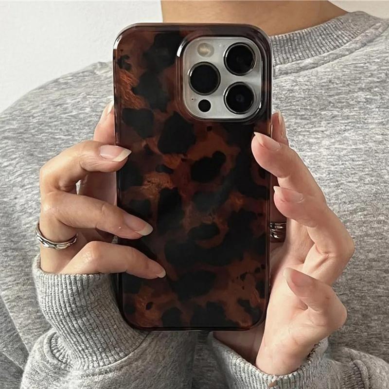 Custodia per Telefono Laser con Texture Ambra Retrò Per iPhone 17 16 15 Pro Max 14 13 12 11 XS XR X 7 8 16 Plus Cover Morbida in Silicone Antiurto