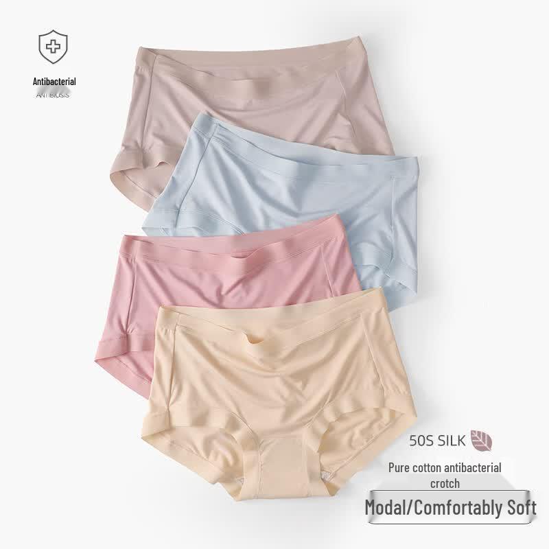 Deanfun Women s Modal High-Waist Antibacterial Briefs L