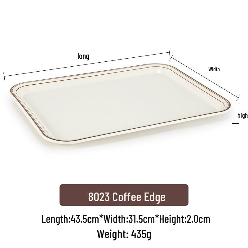 Kekler, Ekmekler, Akşam Yemeği, Hızlı Yiyecekler ve Çay için Melamin Dikdörtgen Servis Tepsisi