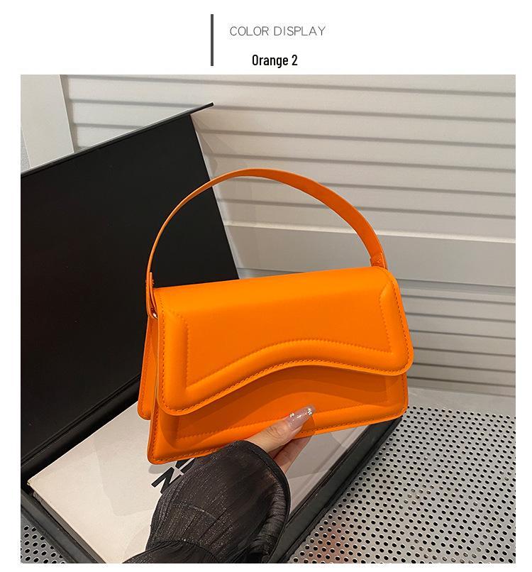 Retro Solid Color Crossbody Bag - Fashionable Simple Design, Commuting Shoulder Handbag, Small Square Shape