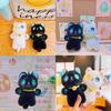 Cute Fluffy Cat Plush Bag Charm Soft Short Plush Keychain Stuffed Toy