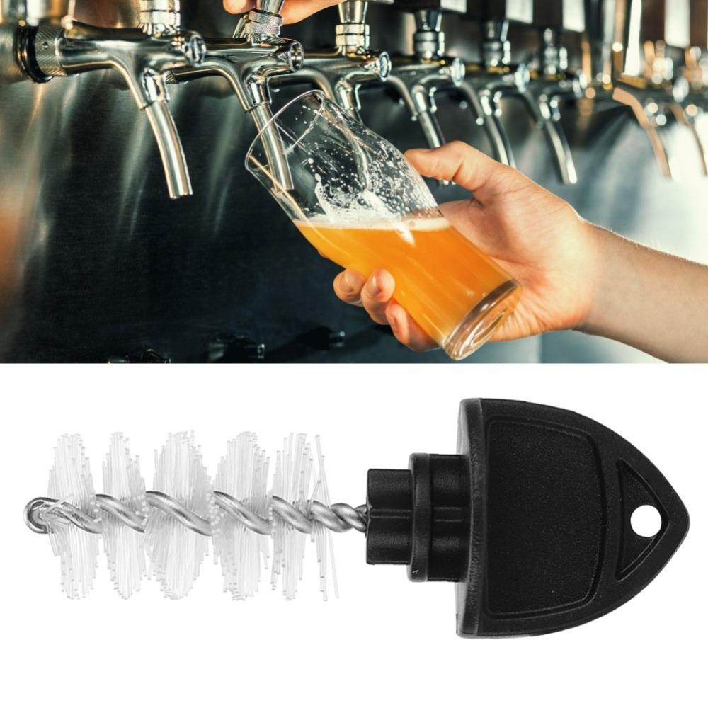 15pcs Nylon Beer Tap Plug Brush Black Cleaning Accessories Nylon Brush Draft Beer System