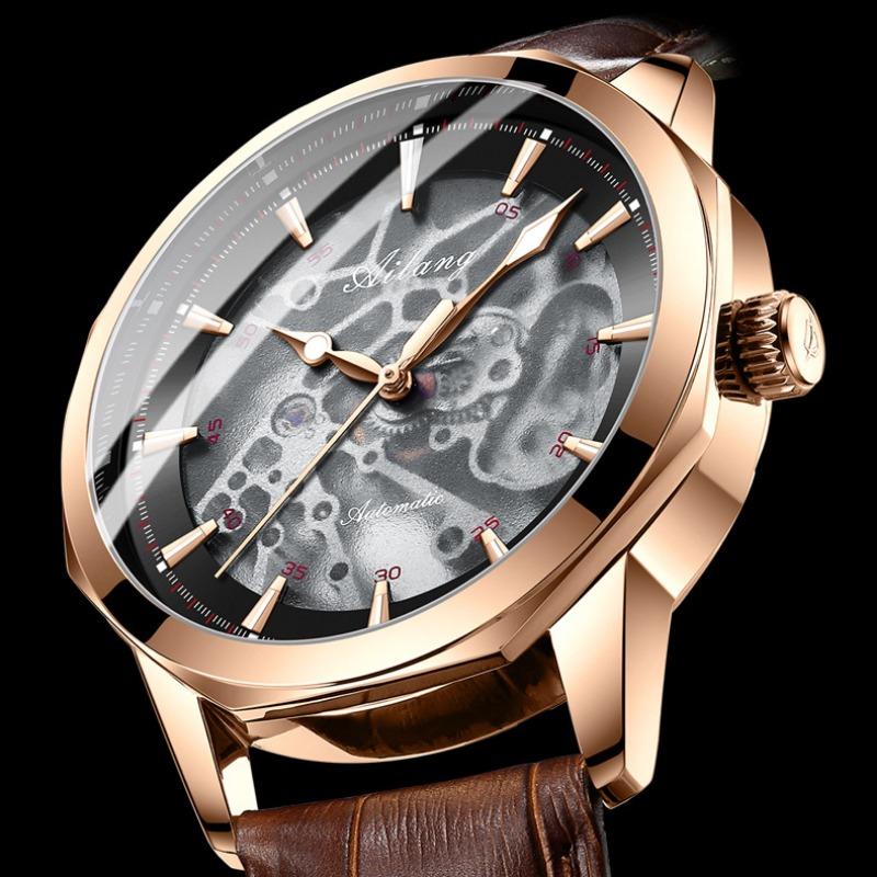 AILANG Uhren Herren Automatik Vollskelett Mechanische Uhr Neue Herrenuhren Wasserdicht