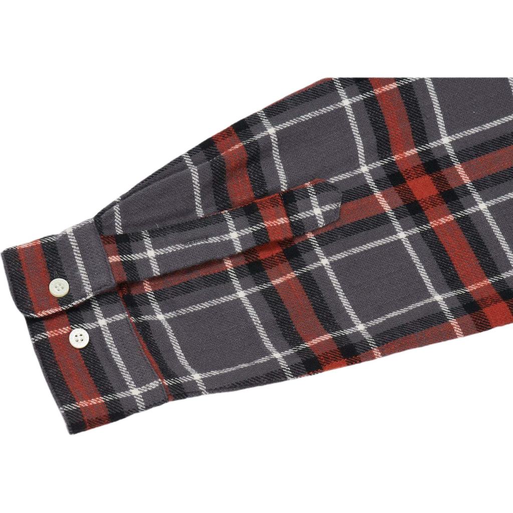 Palace Flannel Drop Shoulder Shirt Grey Men Tops P23SHT061