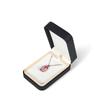 Luxury Custom Black PU Leather Jewelry Box Organizer Simple Square Style Ring Gift Set Packaging Luxury Jewelry Boxes