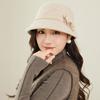 Trendy Keep Warm Women Fisherman Hat Windproof Elegant Bucket Hat Hepburn Style Thickened Basin Caps Women