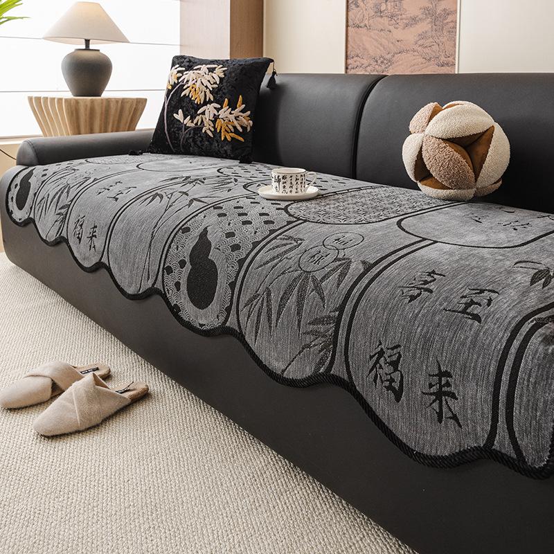 French Retro Special-Shaped Sofa Cushion New High-End One-Piece Combination Sofa Cushion Cover Cloth Towel