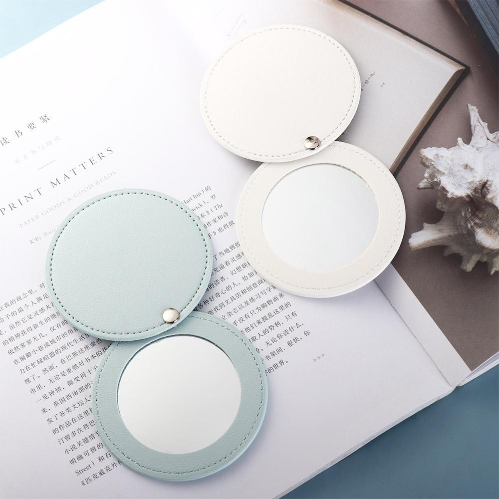PU Leather Gift for her Makeup Mirror Travel Accessories Cosmetic Mirror Compact Pocket Mirror