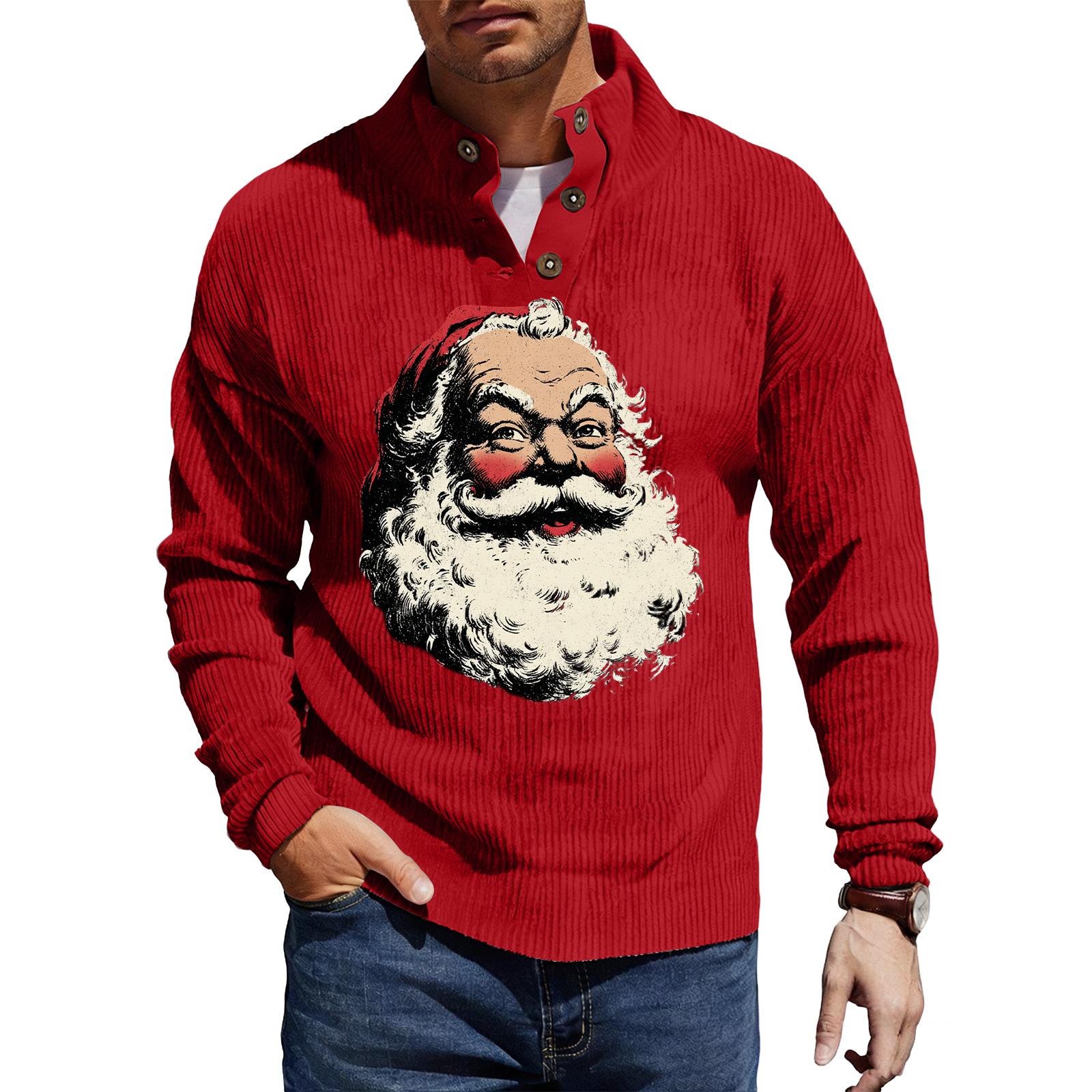 

Мужская вельветовая рубашка на пуговицах с рождественским принтом L шафрановый