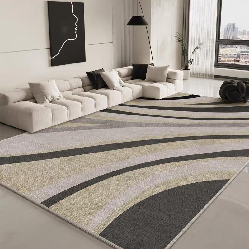 Tapete Francês Círculo Simples Pelo Curto Luxo Leve Grande Sala de Estar Tapete Mesa de Centro Decoração de Quarto Tapete para Casa Quarto 400mm x 600mm gray