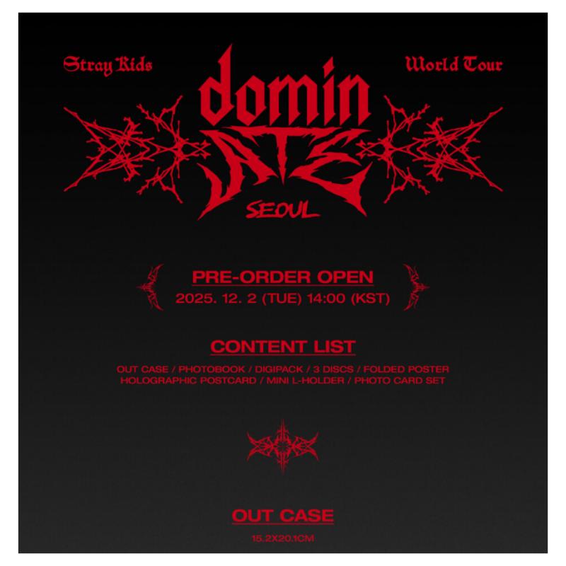 Stray Kids World Tour dominATE SEOUL DVD (3-Disc Set)