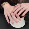 Ks Nail Art Wearable Nails Short Style 2026 New Model High-End Super Popular Cat Eye Handmade High-Quality Nude Color Stunning Nail Pieces