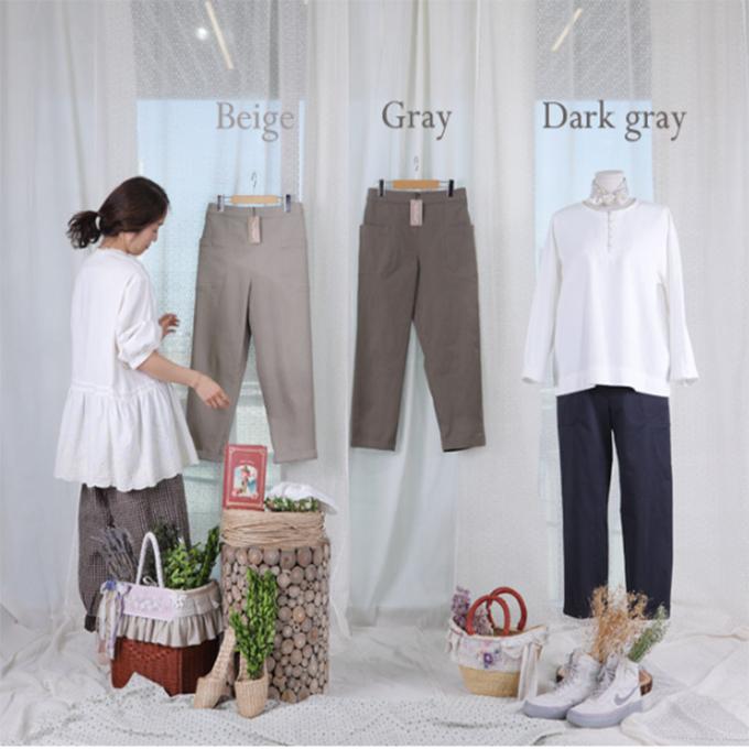 Seutailbaimiin Pocket Spandex Cotton Pants