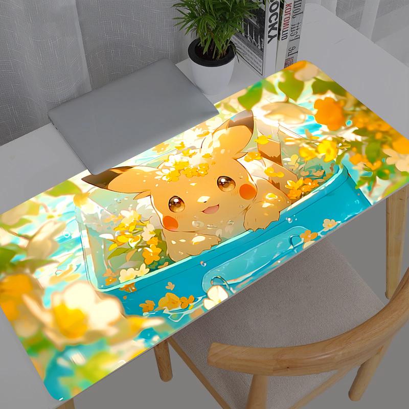 Mouse Pad Gaming Pokemon Pikachu Accessories PC Gamer Alfombrilla Xxl Computer Desk Mat Laptop Varmilo Keyboard Mousepad