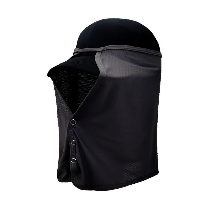 

Summer Neck Protection Sun Protection Hat Curtain Ice Silk Breathable Quick-Drying Outdoor Mountaineering Fishing Sun Shade UV Protection Mask Black One size
