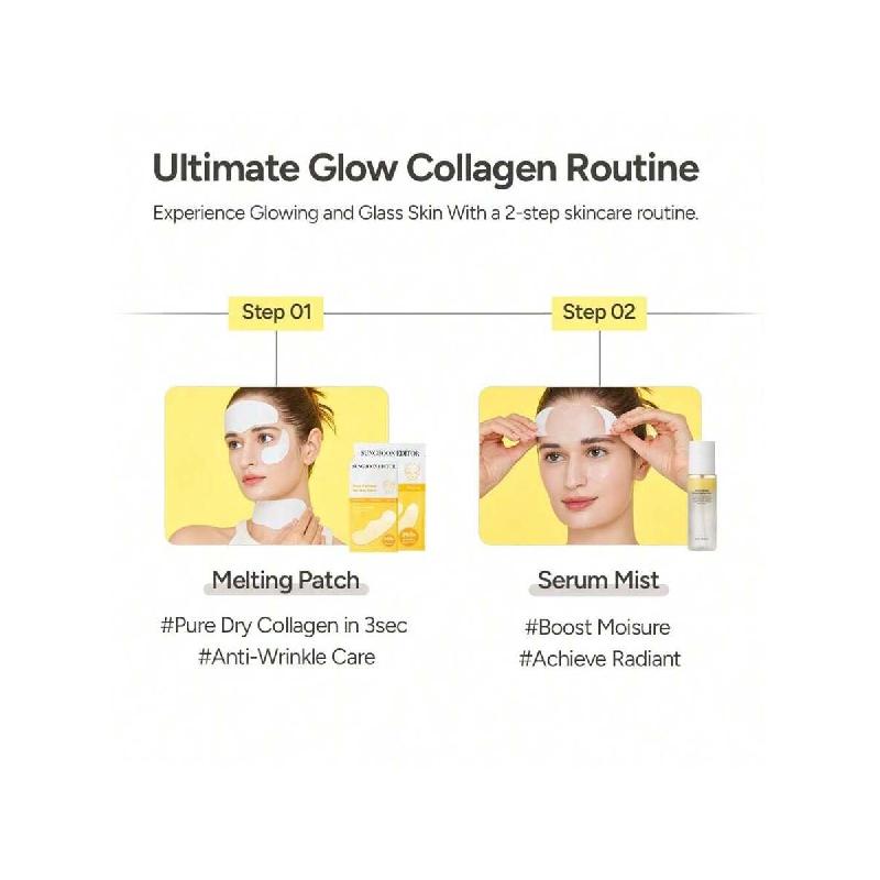 SUNGBOON EDITOR Deep Collagen Barrier Serum Mist 95ml | Real Collagen, Multi Peptides, Hydration, Wrinkle Care For Dry Skin, Wrinkles, Glass Skin