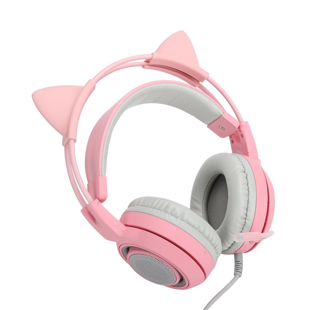 Somic Headset Mikrofon Kopfbügel 7.1-Kanal Haupt-USB Broadcast Rosa Licht für E-Sport