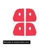 Waterproof Suede Door Switch Button Stickers Non-Slip Anti-Scratch Car Window Lift Button Trim Covers Auto Interior Accessories