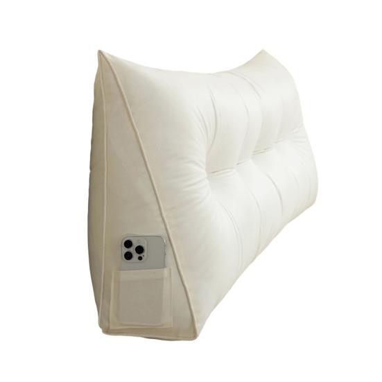 Triangular Headboard Pillow Bed Wedge Pillow With Side Pocket Headboard