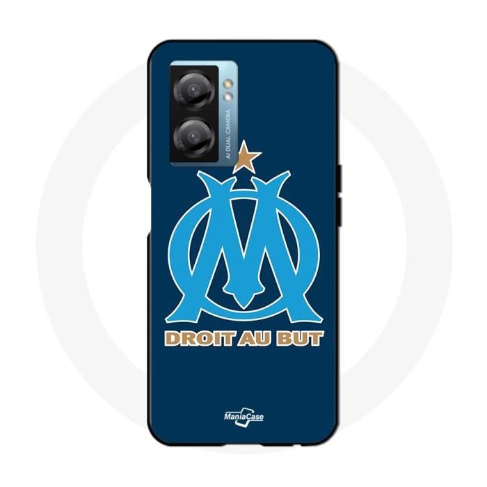 Coque - Maniacase - Realme V23 - Logo Olympique de Marseille - Silicone - Souple
