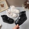 Children Warm Boots with Thick Fur Kids Snow Boots Double Hook&loop Winter Boys Girls Short Boots Soft Non-slip