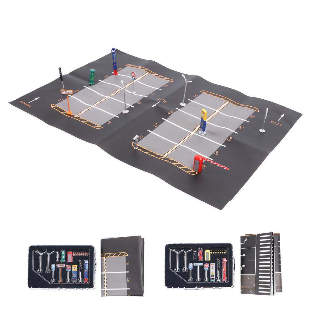 Miniature Traffic Road Model Toy Lifelike Educational Interactive Decorative Miniature Traffic Road
