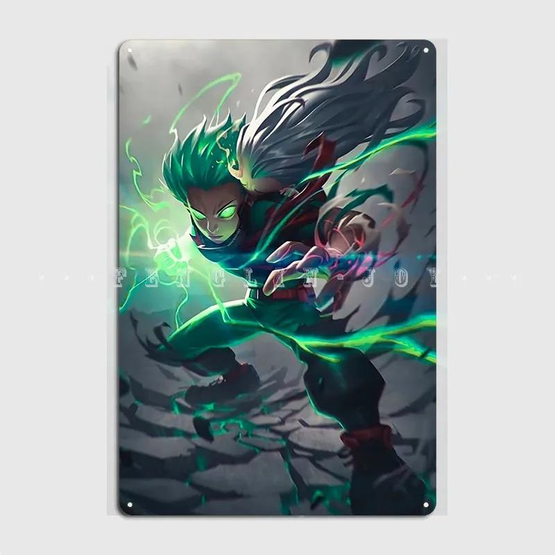 Izuku Midoriya Deku Hero Metal Plaque Poster Wall Cave Wall Decoration Garage Decoration Tin Sign Posters