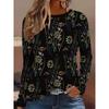 Women's 3D Printed Floral Print T-shirt Fashion Long Sleeve Round Neck Regular Tops Holiday Weekend Spring Autumn