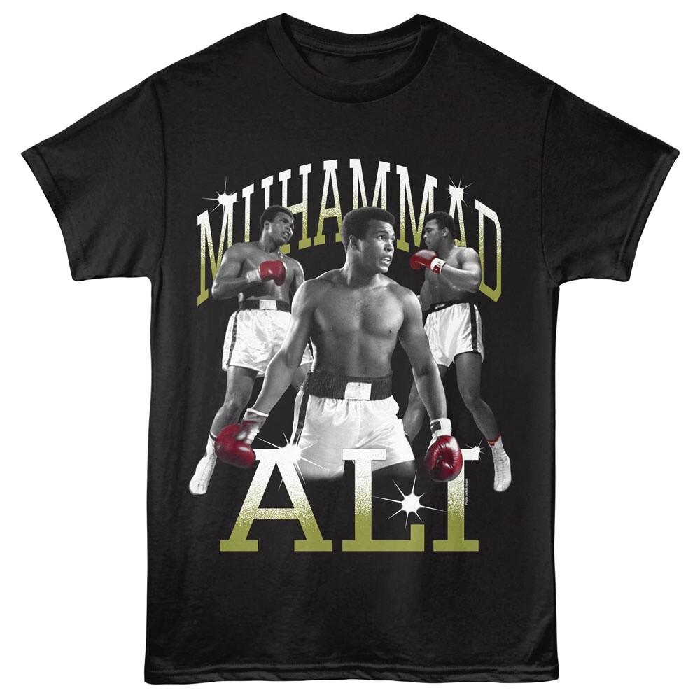 Muhammad Ali T-Shirt Mens GOAT BOXING CHAMPION New Official Black Cotton Unisex T-Shirt L