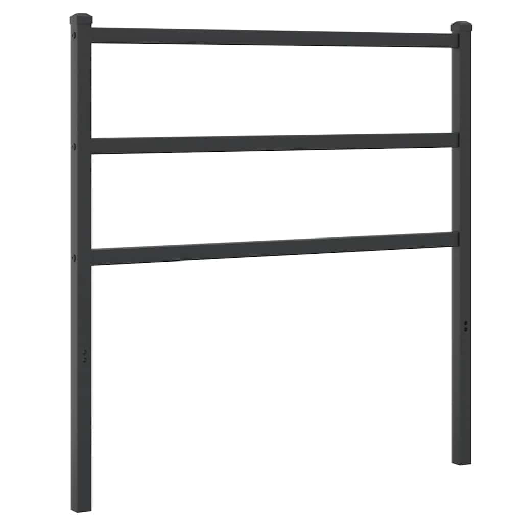 Vidaxl Metalowe Wezgłowie, Czarne, 90 Cm