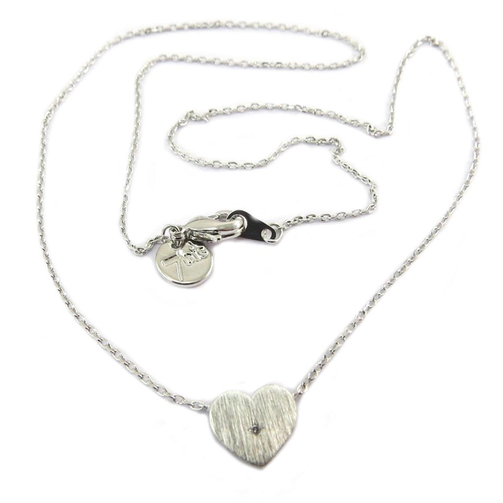 7bis [P8305] - Handmade Silver 'Love' Necklace - 9x8 Mm