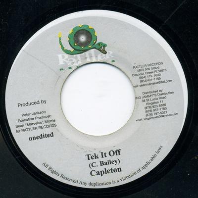 7inch Record CAPLETON - Tek It Off NONE Rattler Records 2002 Jamaica Reggae, Ska & Dub Used