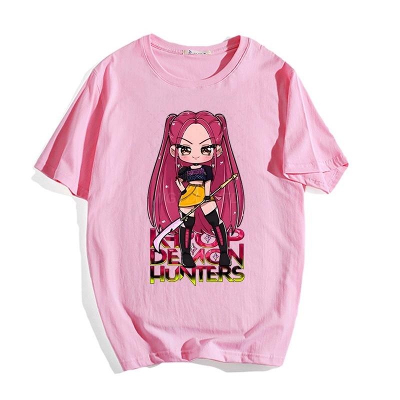 Huntrix Kpop Devil Hunter Fashion Women's T-shirt Boys and Girls T-shirt Summer Gift Round Neck Short Sleeve T-shirt