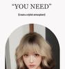Women's Short Curly Summer Wig with White Coffee Gradient and Full Coverage