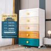 Multilayer Plastic Storage Cabinet: Drawer-Style for Bedroom and Nursery 