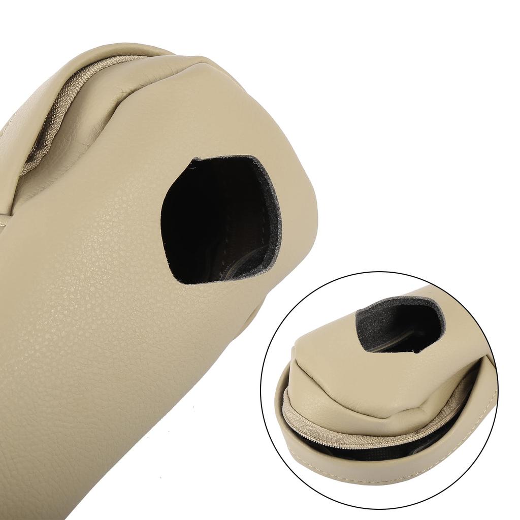 X AUTOHAUX Beige Microfiber Leather Car Front Seat Armrest Cover Replacement for Honda Odyssey 2005-2010, 1 Pair