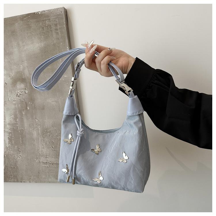 Korean Style Butterfly Clasp Faux Leather Shoulder Bag Commuter Crossbody Pouch CLE