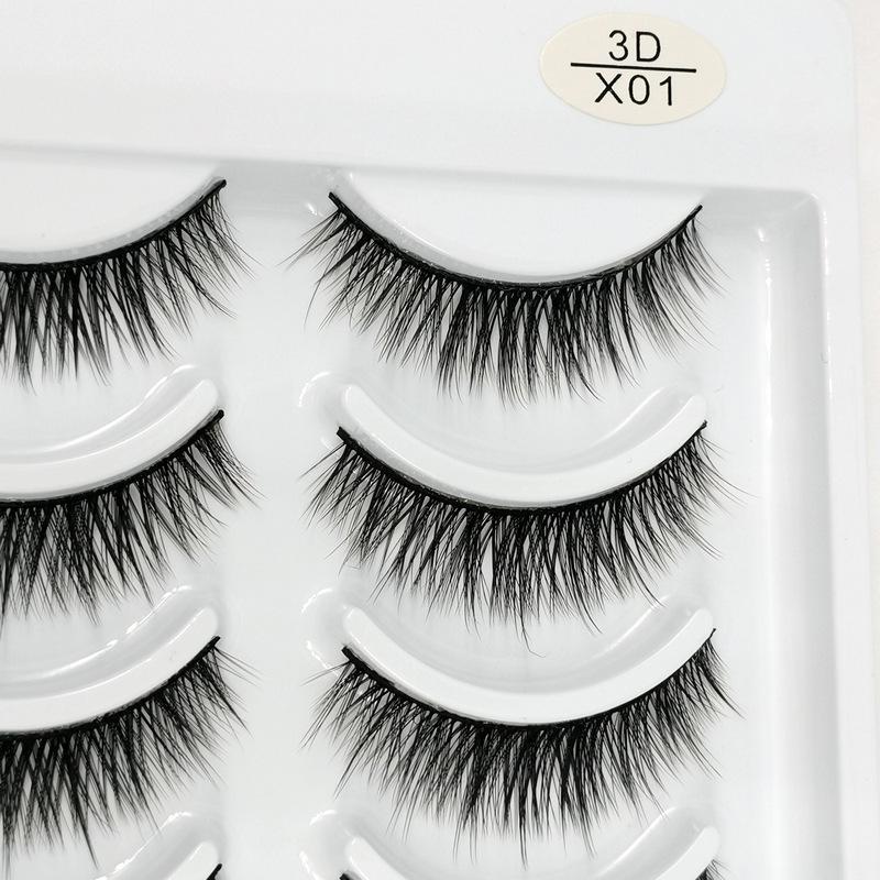 3D False Eyelashes - 10 Pairs of Soft, Natural Curling, Multi-layered 3D Lashes
