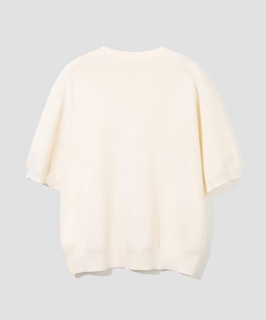 Agod Solid Half Knit Cardigan [Ivory]