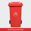 240L Outdoor Community Pedal Trash Bin with Lid - Large Plastic Sorting Garbage Can