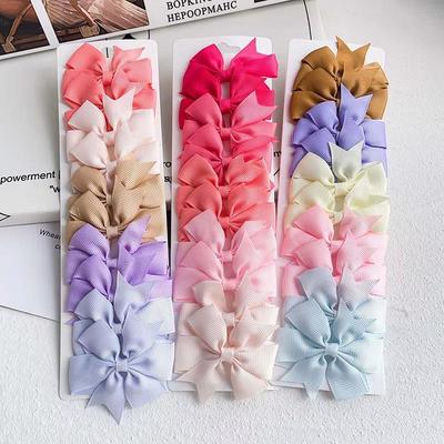 10 Stück/Set Baby Haarspangen Niedliche Schleife Mädchen Bunte Schleifen Haarnadel Barrettes Kopfschmuck Kinder Haaraccessoires
