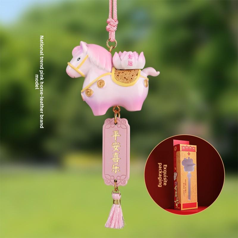 Car Rearview Mirror Hanger, Interior Decoration Pendant, Automotive Supplies, for The Year of The Horse New Year