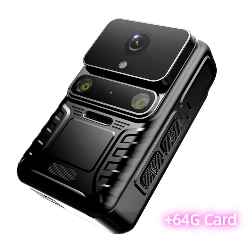 4K Wearable Body Camera, WiFi Action Camera, Night Vision, Waterproof, 2.0-inch IPS Touchscreen